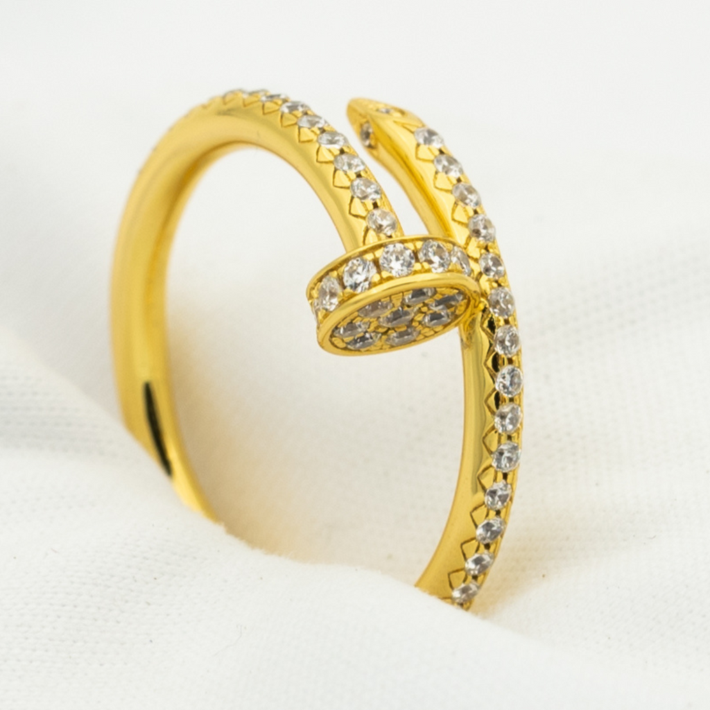 Aura JUSTE RING 1.8MM GOLD DIAMONDS