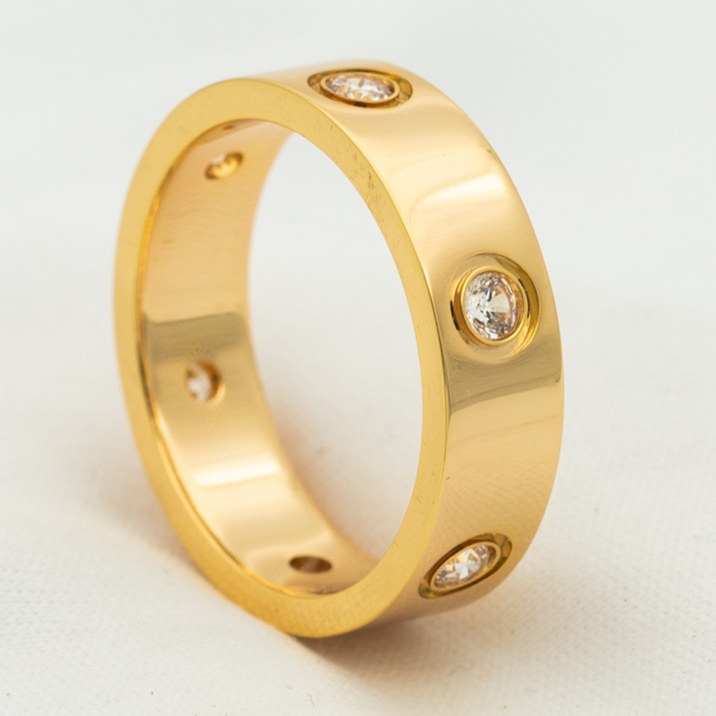 Aura LOVE RING 5.5MM 6 DIAMANTEN ROSÉGOLD