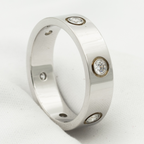 Aura LOVE RING 5.5MM 6 DIAMONDS SILBER