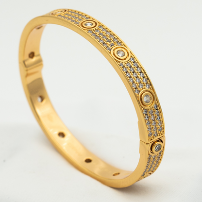 [⭐Aura ]LOVE BRACELET 6.1MM DIAMOND-PAVED 10 BIG DIAMONDS