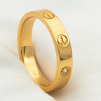 Aura LOVE RING 4MM 1 DIAMOND PINK GOLD