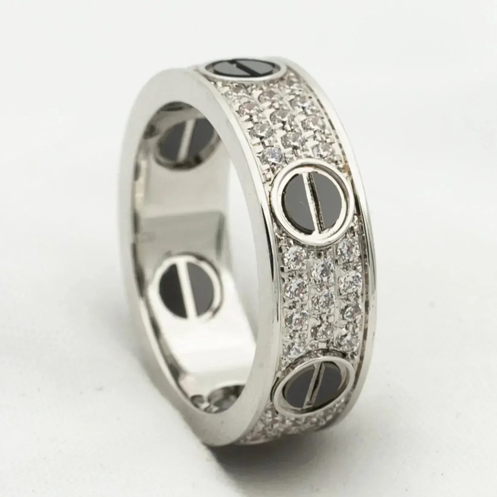 Aura LOVE RING 5,5MM DIAMANTEN PAVÉ KERAMIK