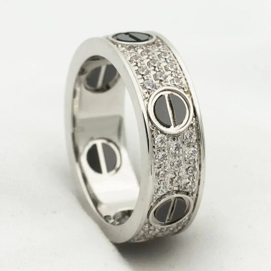 Aura LOVE RING 5,5MM DIAMANTEN PAVÉ KERAMIK
