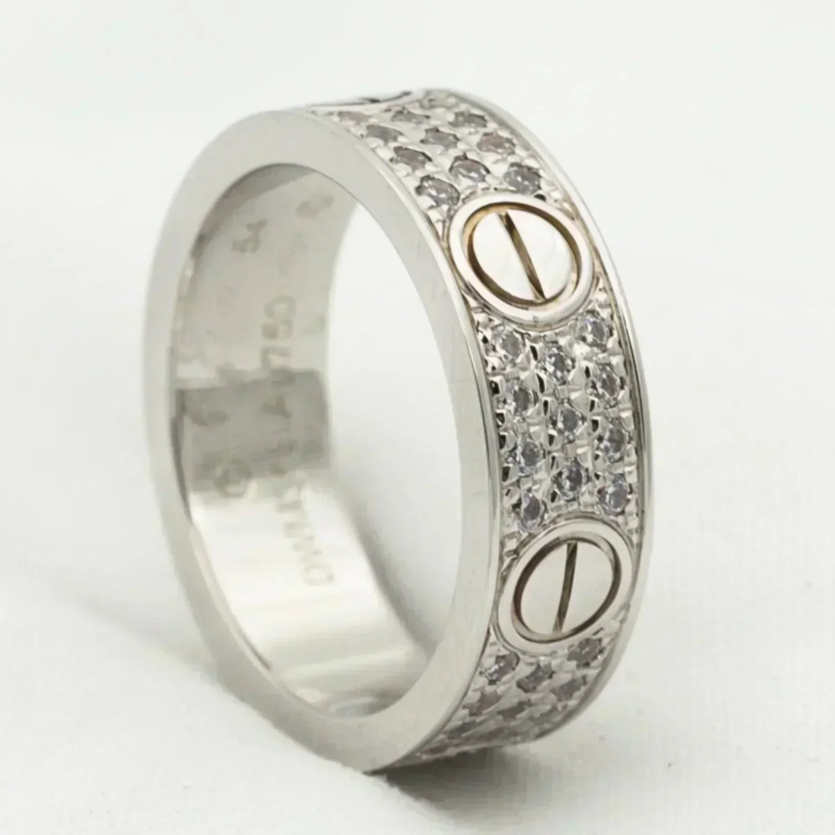 [⭐Aura ]LOVE RING 5.5MM DIAMONDS PAVED