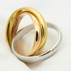 Aura TRINITY RING GOLD PINK GOLD SILVER
