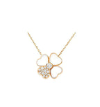 Aura CLOVER MOP DIAMOND ROSÉGOLD-HALSKETTE