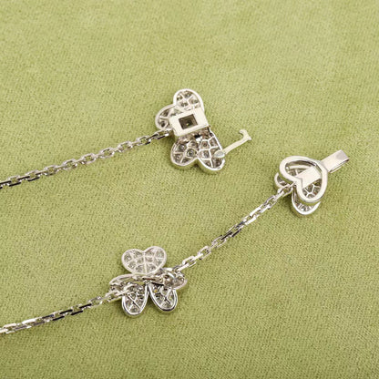 [⭐Aura ]FRIVOLE SILVER 9 FLOWERS NECKLACE