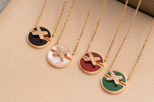 Aura JEUX DE PINK GOLD DIAMOND HALSKETTE