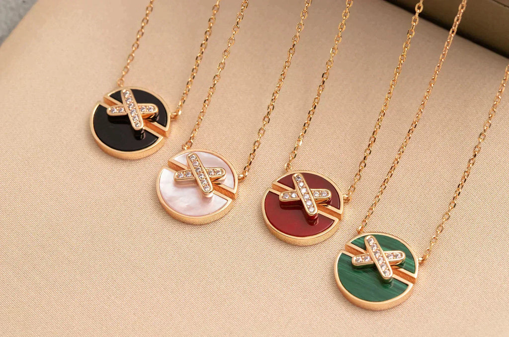 Aura JEUX DE ROSE GOLD DIAMANT HALSKETTE