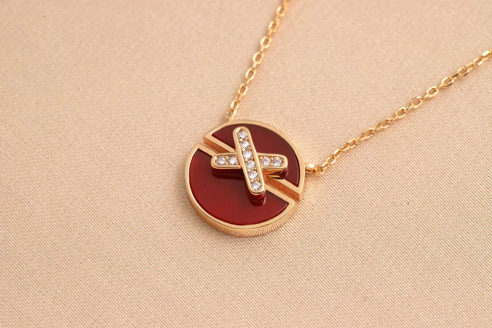 Aura JEUX DE ROSE GOLD DIAMANT HALSKETTE