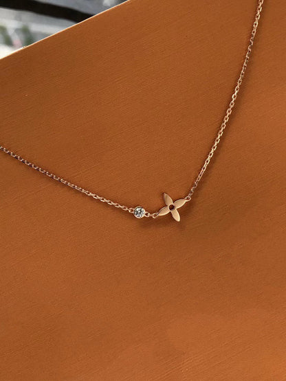 [⭐Aura ]BLOSSOM PENDANT PINK GOLD AND DIAMOND