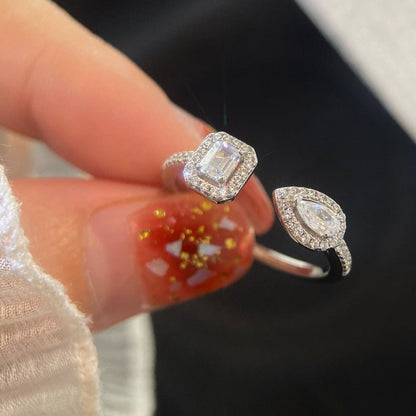 [⭐Aura ]MY TWIN TOI & MOI SILVER DIAMOND RING