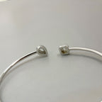 [Aura ] JONC FLEX MY TWIN TOI & MOI SILVER DIAMOND BRACELET