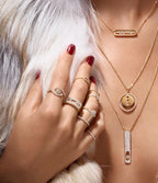 [Aura ]  MOVE PM NECKLACE PINK GOLD DIAMOND