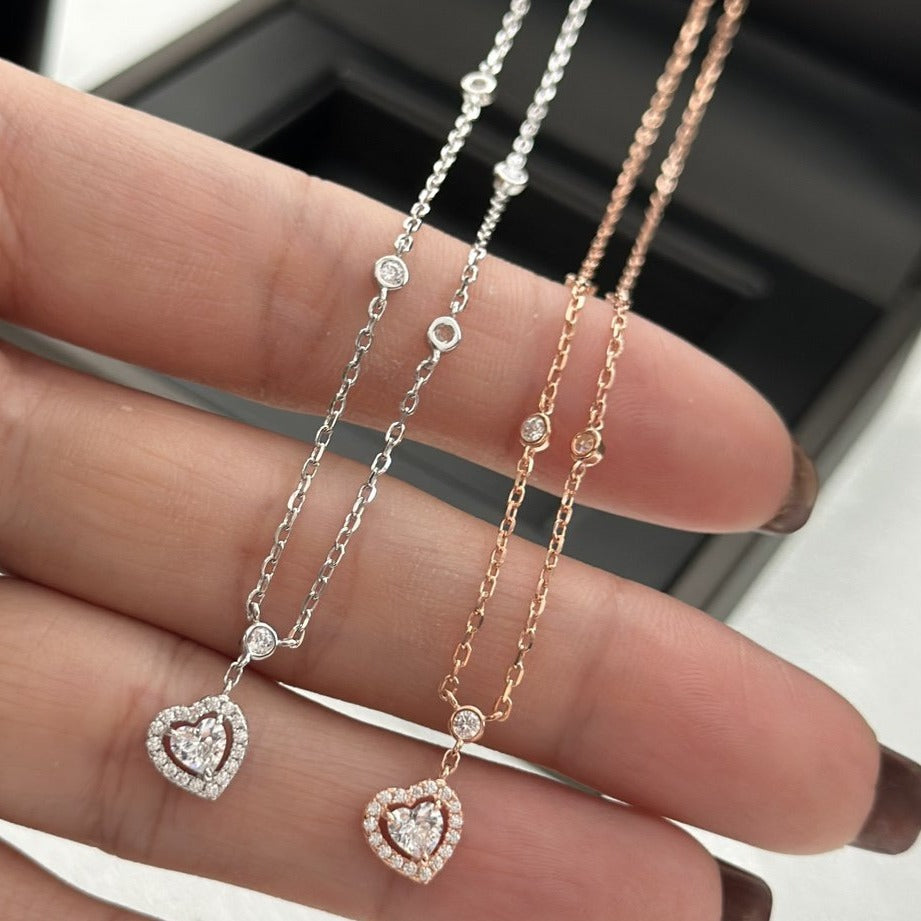 [Aura ] JOY HEART DIAMOND NECKLACE