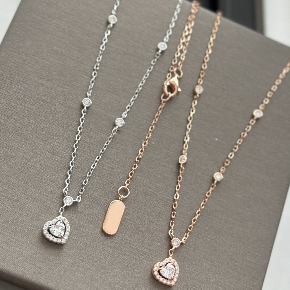 [Aura ] JOY HEART DIAMOND NECKLACE