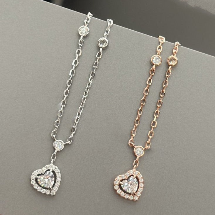 [⭐Aura ]JOY HEART DIAMOND NECKLACE