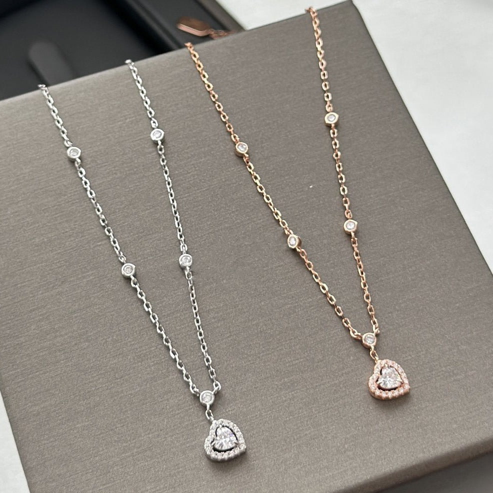 [⭐Aura ]JOY HEART DIAMOND NECKLACE