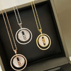 [Aura ]  MOVE MM NACRE BLANCHE DIAMOND NECKLACE