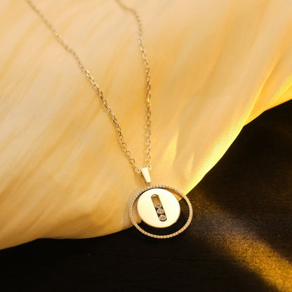 [⭐Aura ]Aura  MOVE MM SILVER DIAMOND NECKLACE
