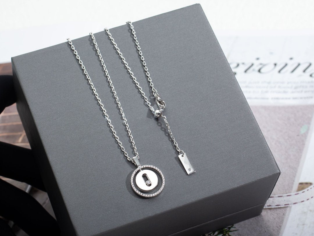 [Aura ]  MOVE PM NECKLACE SILVER DIAMOND