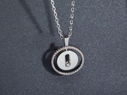 [⭐Aura ]Aura  MOVE PM NECKLACE SILVER DIAMOND