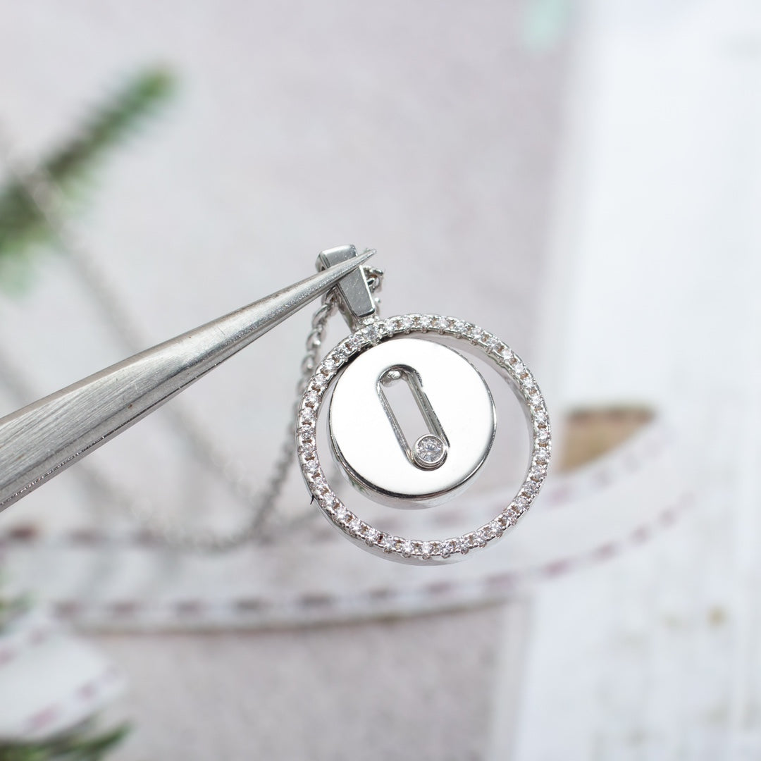 [Aura ]  MOVE PM NECKLACE SILVER DIAMOND