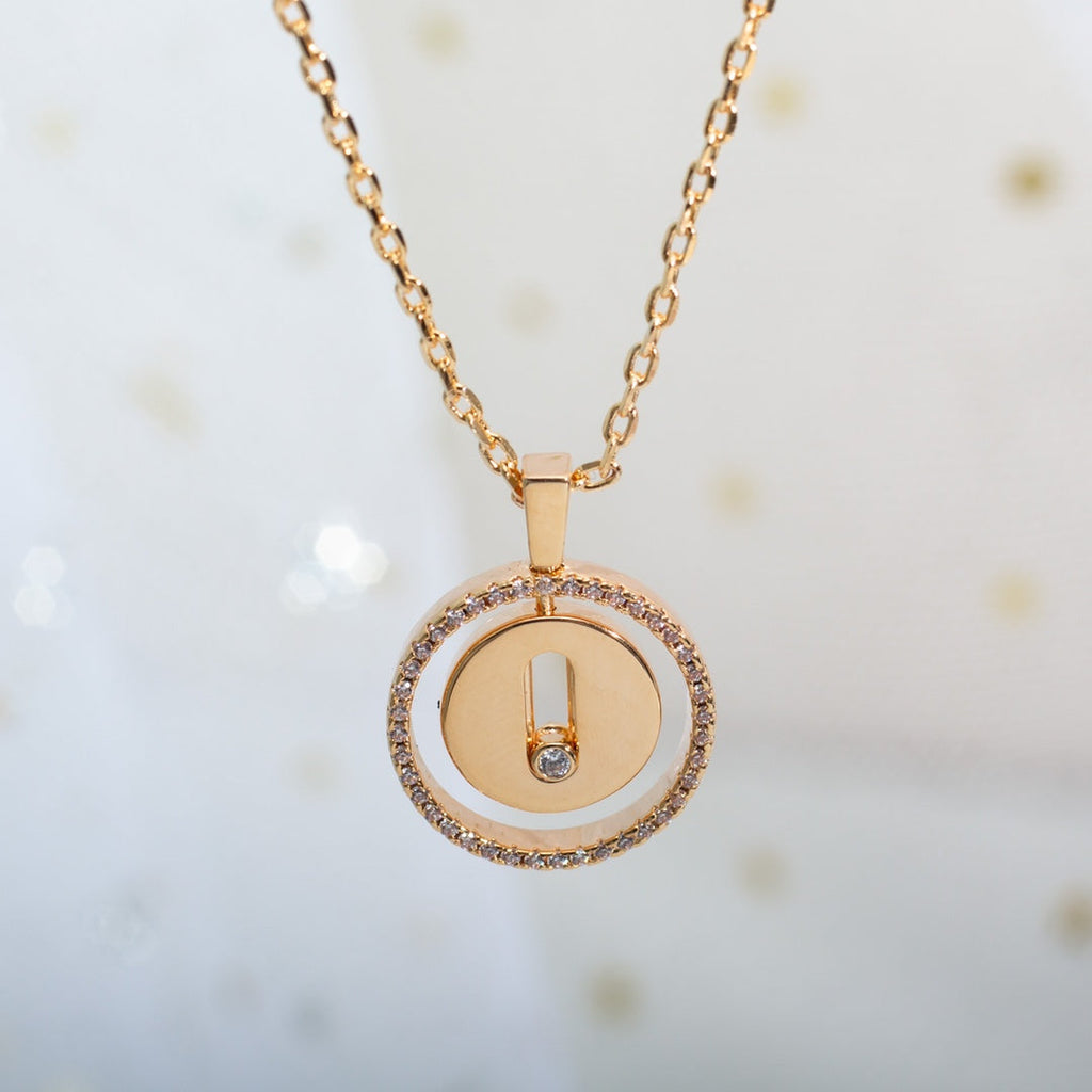 [Aura ]  MOVE PM NECKLACE PINK GOLD DIAMOND