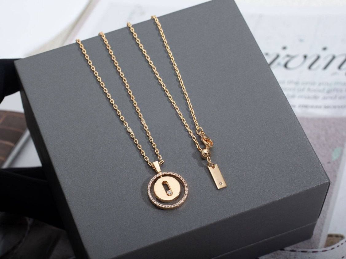 [Aura ]  MOVE PM NECKLACE PINK GOLD DIAMOND