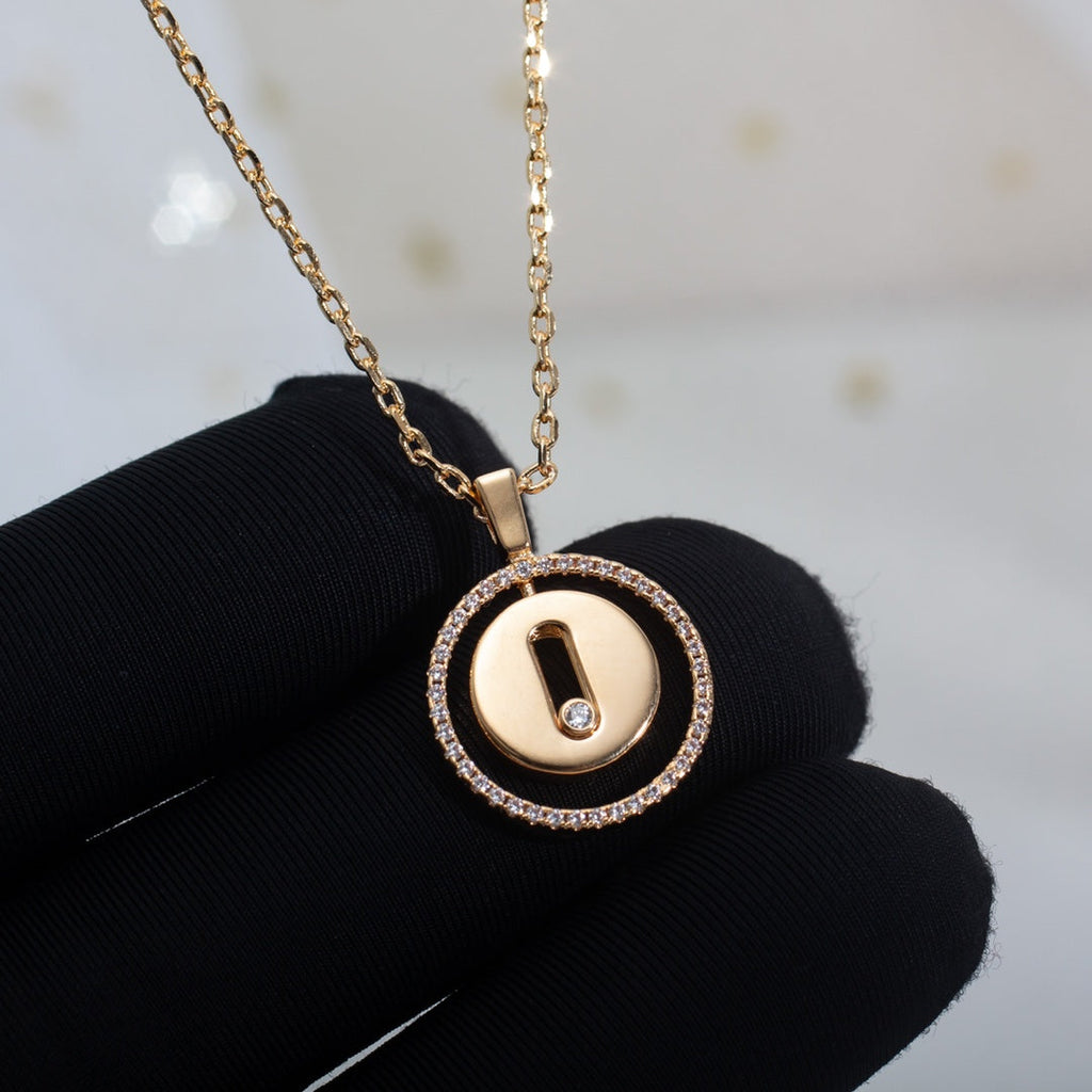 [Aura ]  MOVE PM NECKLACE PINK GOLD DIAMOND