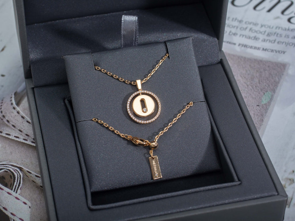 [Aura ]  MOVE PM NECKLACE PINK GOLD DIAMOND