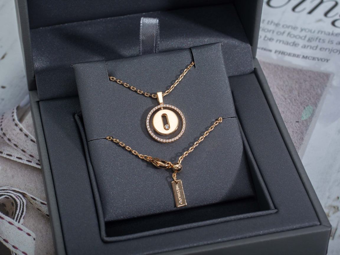 [Aura ]  MOVE PM NECKLACE PINK GOLD DIAMOND