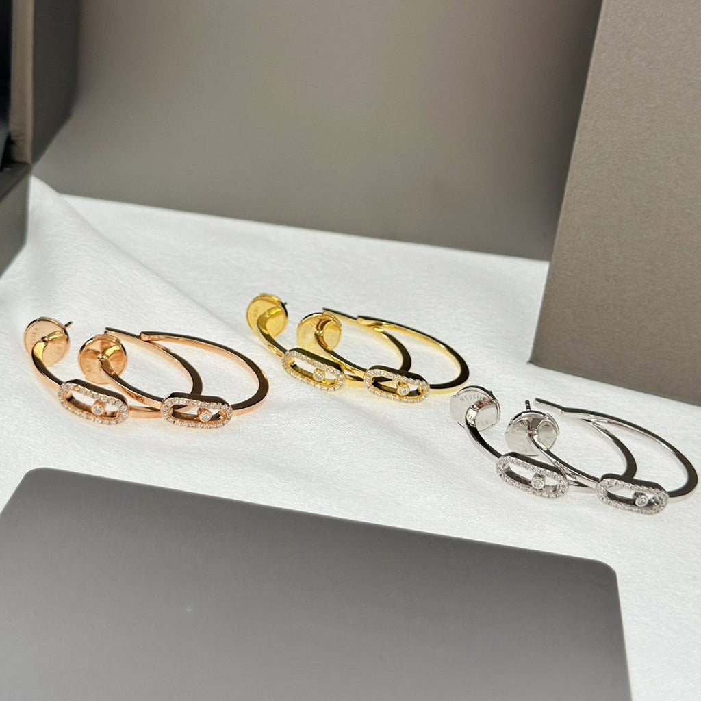 [Aura ] CREOLEN MOVE UNO PM DIAMANT OHRRINGE