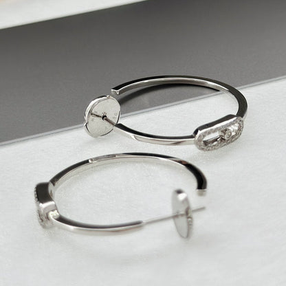 [⭐Aura ]CREOLES MOVE UNO PM DIAMOND EARRINGS