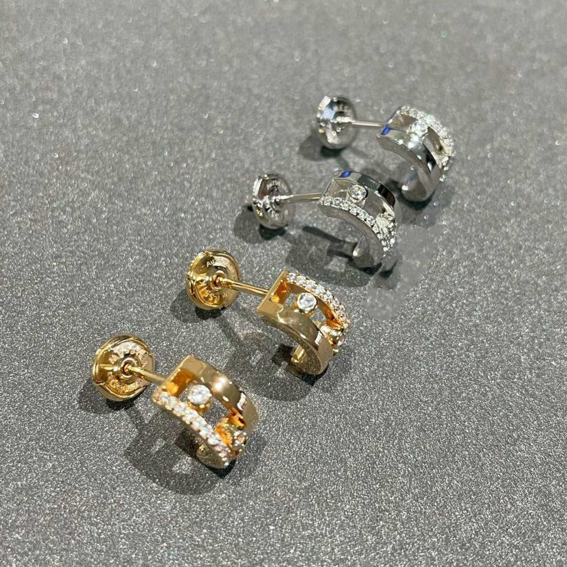 [Aura ] MOVE ROMANE EARRINGS DIAMOND