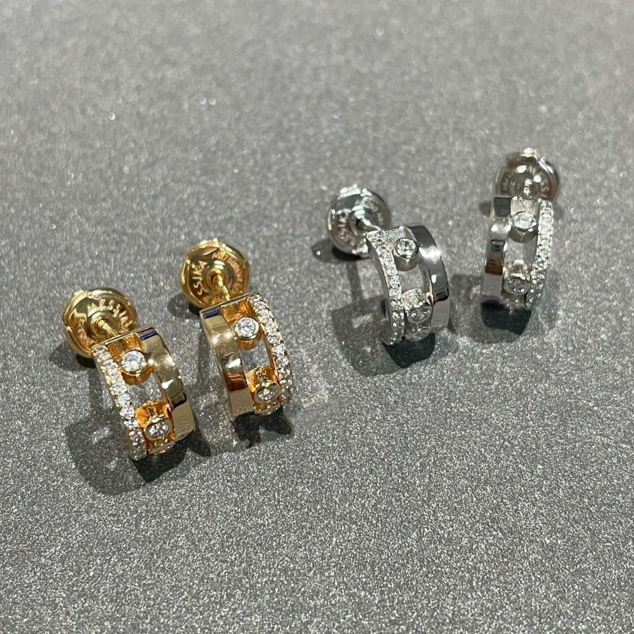 [Aura ] MOVE ROMANE EARRINGS DIAMOND