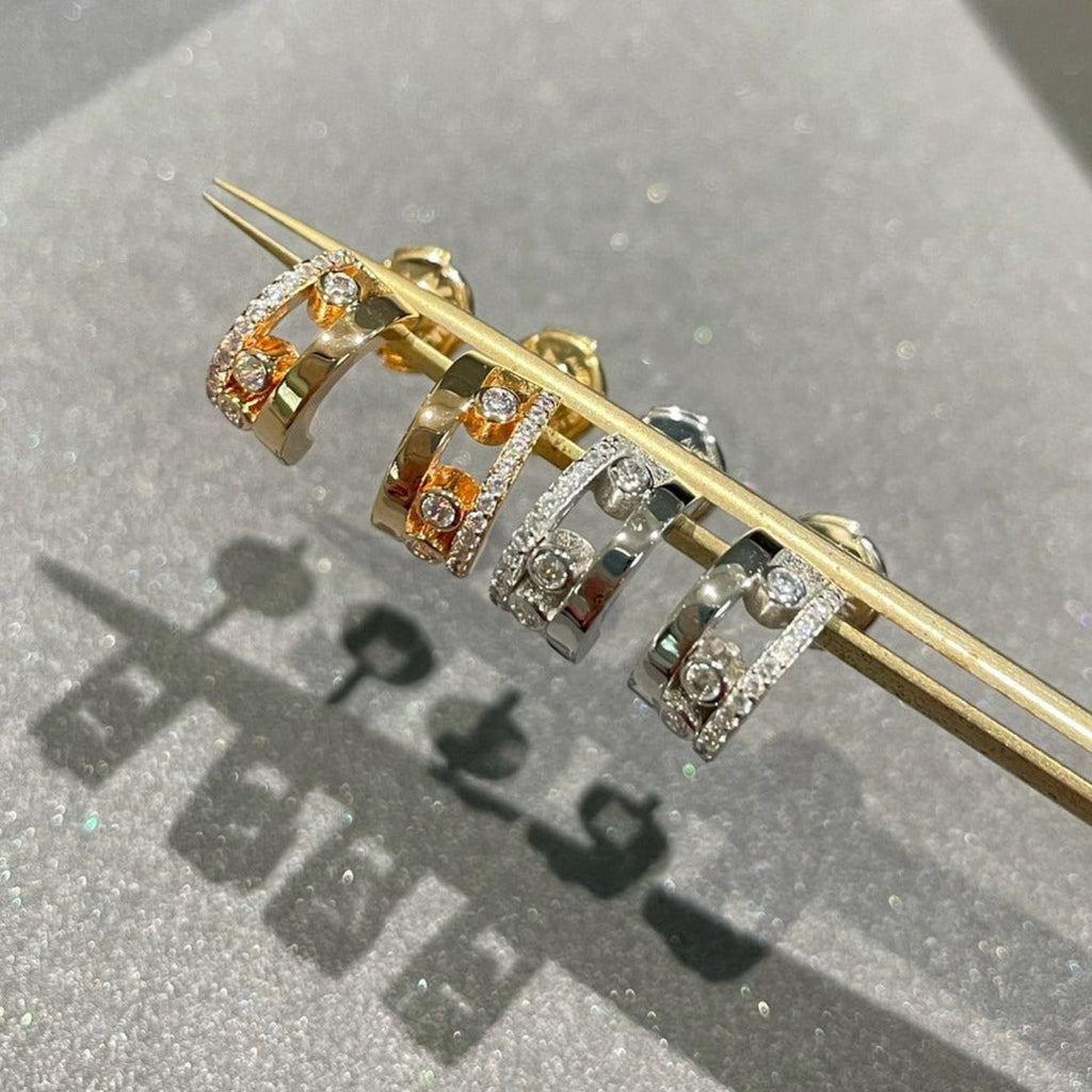 [Aura ] MOVE ROMANE EARRINGS DIAMOND