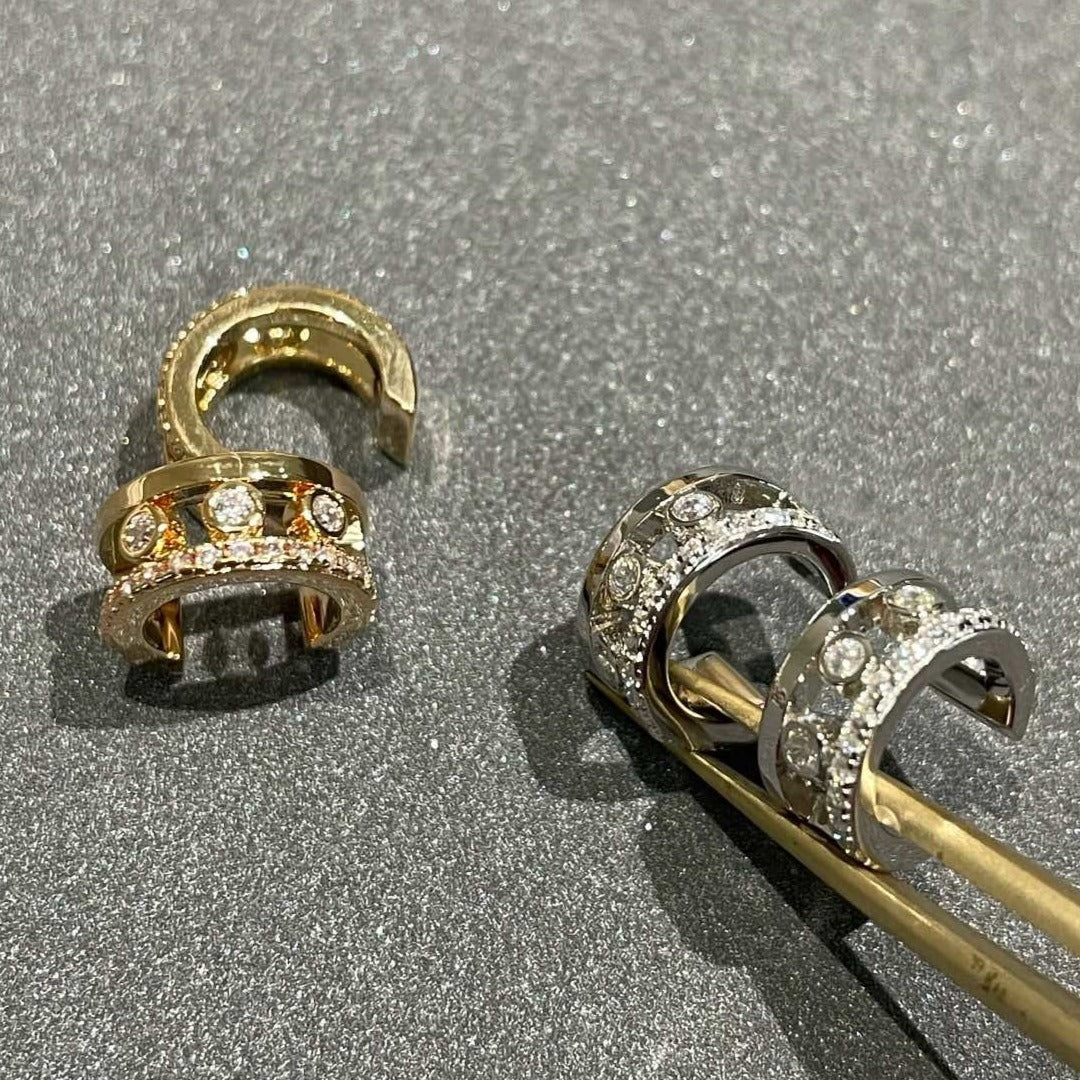[Aura ] MOVE ROMANE EARRINGS DIAMOND
