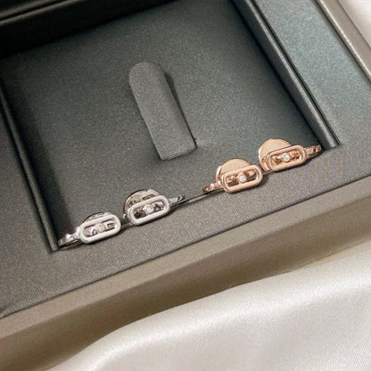 [⭐Aura ]CREOLES MOVE UNO MINI 1 DIAMOND EARRINGS