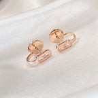 [Aura ] CREOLES MOVE UNO MINI 1 DIAMOND EARRINGS