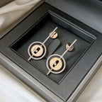 [Aura ]  MOVE ARROW PINK GOLD DIAMOND EARRINGS