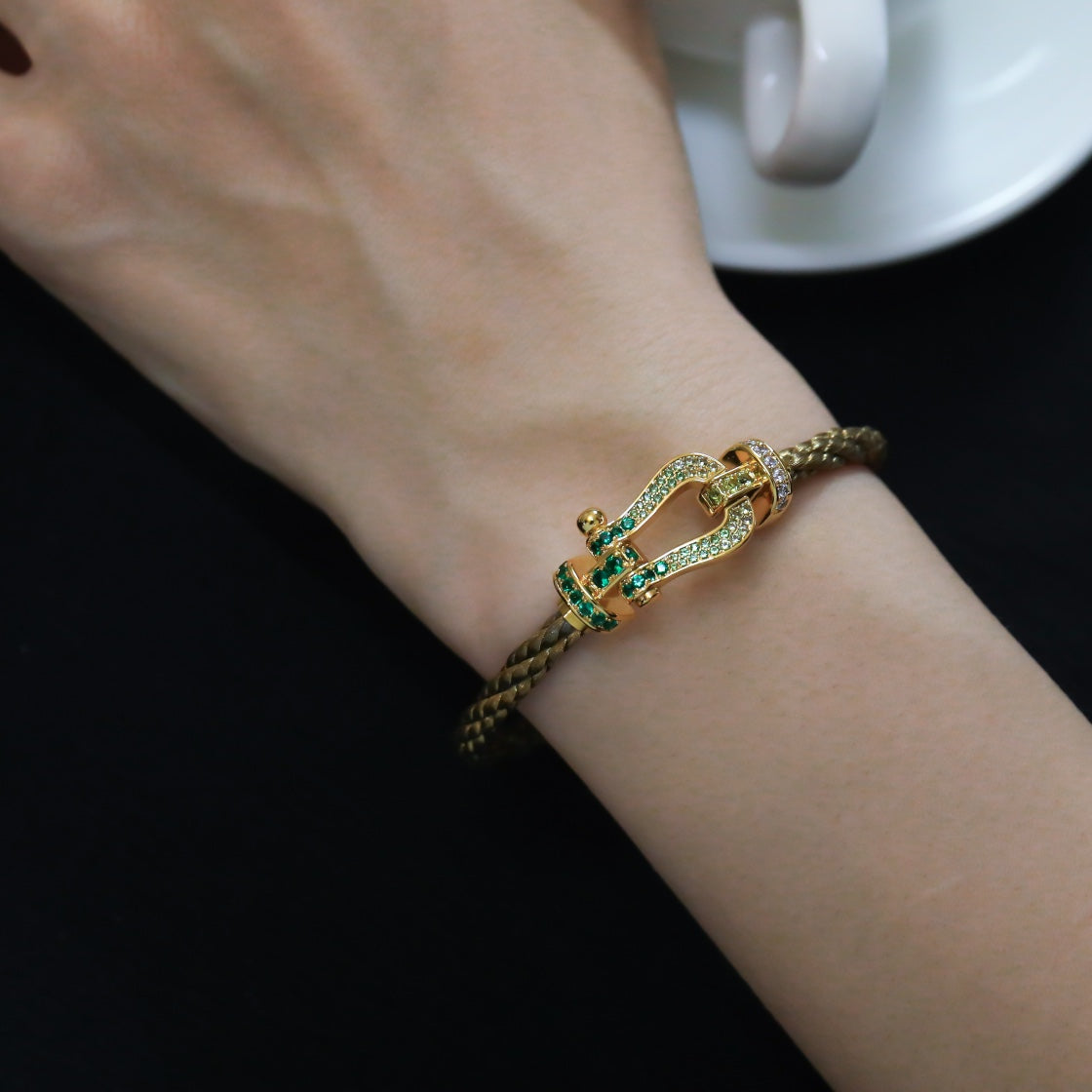 Aura FORCE 10 GOLD GREEN DIAMOND PAVED