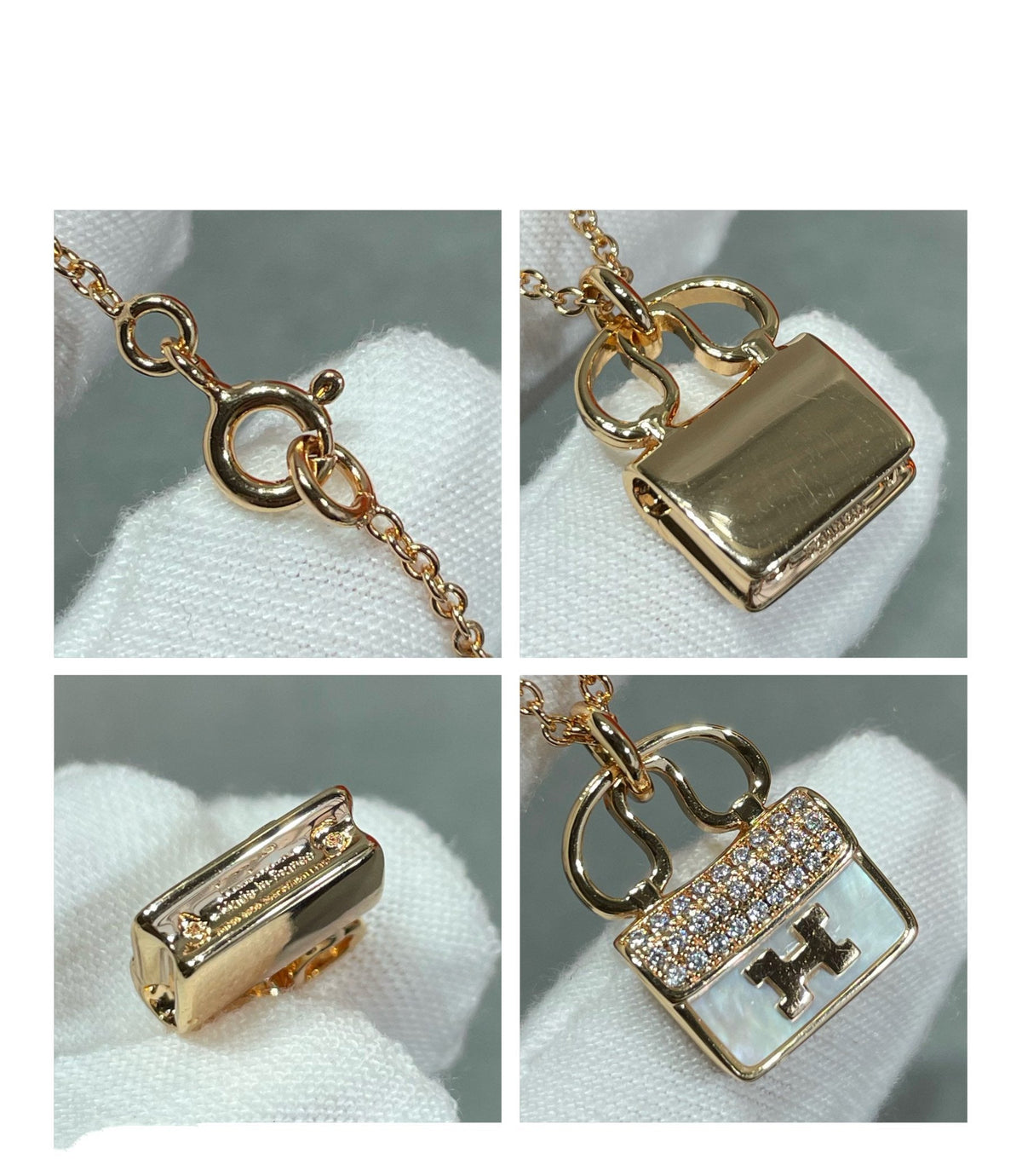 [⭐Aura ]H CIRCE MOISSANITE PENDANT NECKLACE GOLD