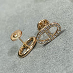 Aura HM FULL DIAMOND PIG NOSE STUD EARRINGS