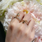 Aura HM KELLY CLOCHETTE DOUBLE RING IN  WITH DIAMONDS