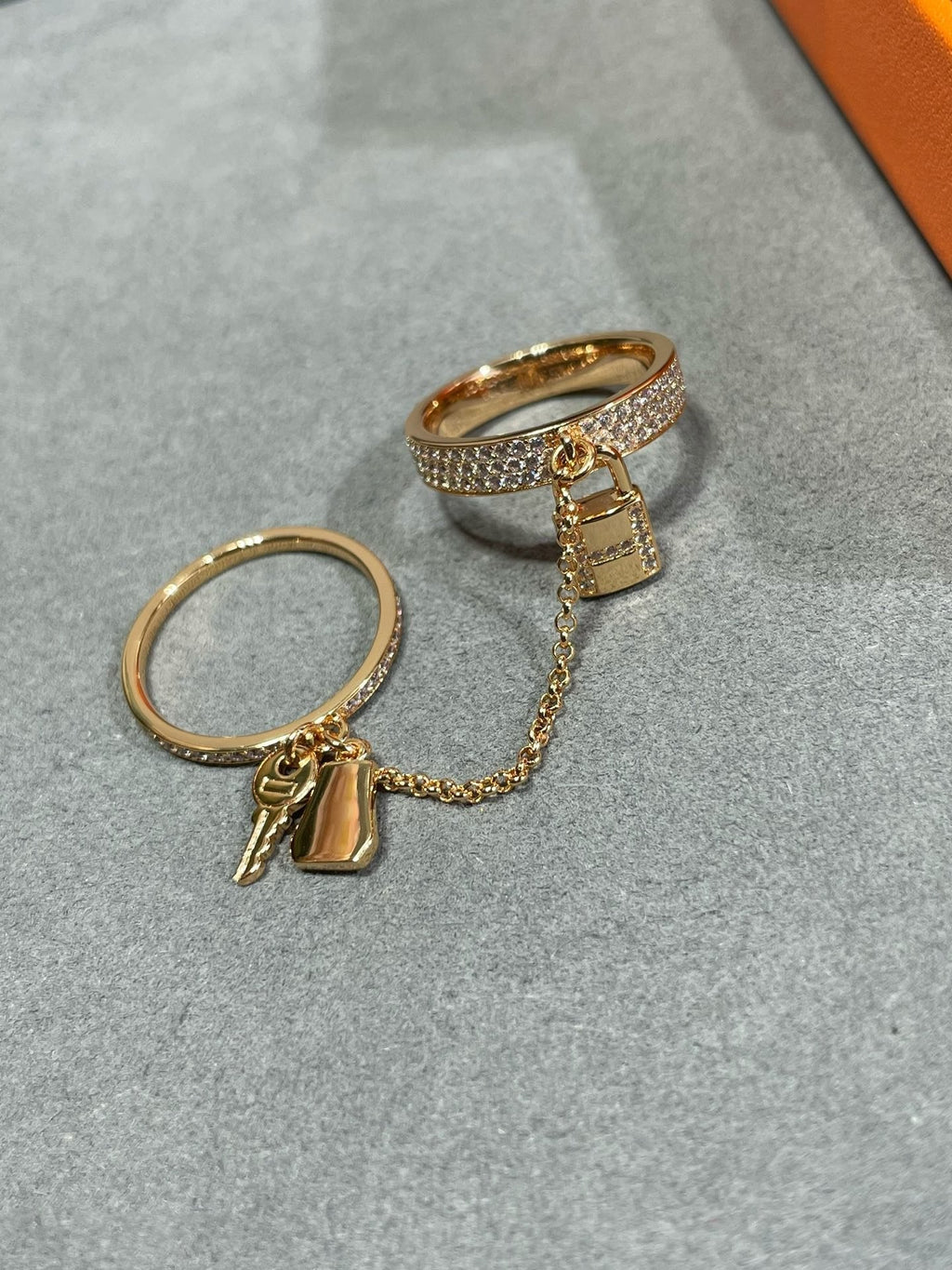 Aura HM KELLY CLOCHETTE DOUBLE RING IN  WITH DIAMONDS