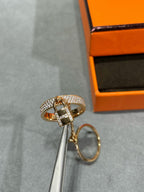 Aura HM KELLY CLOCHETTE DOUBLE RING IN  WITH DIAMONDS
