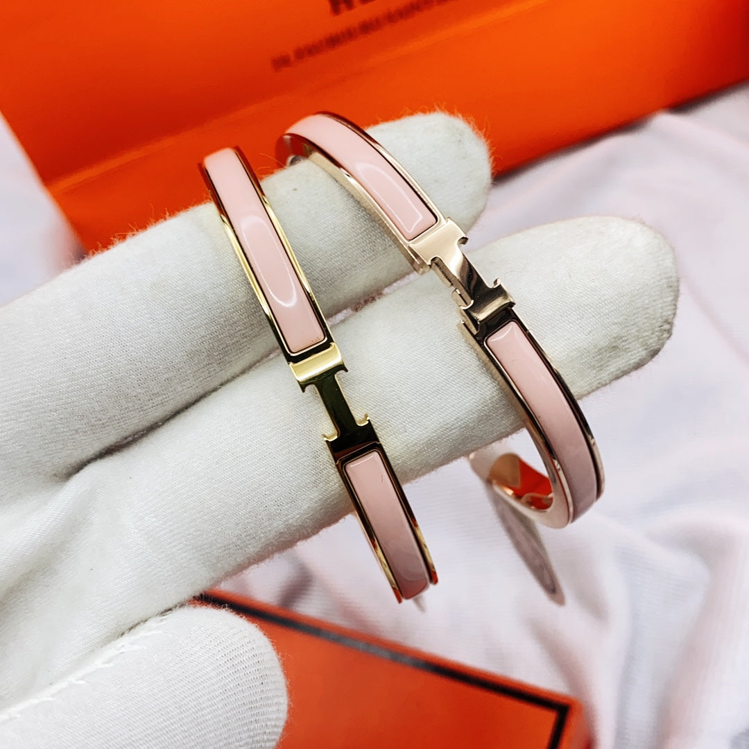 Aura CLASSIC HM CLIC  PINK 8MM ENAMEL BRACELET
