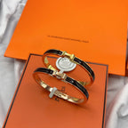 Aura CLASSIC HM CLIC BLACK 8MM ENAMEL BRACELET