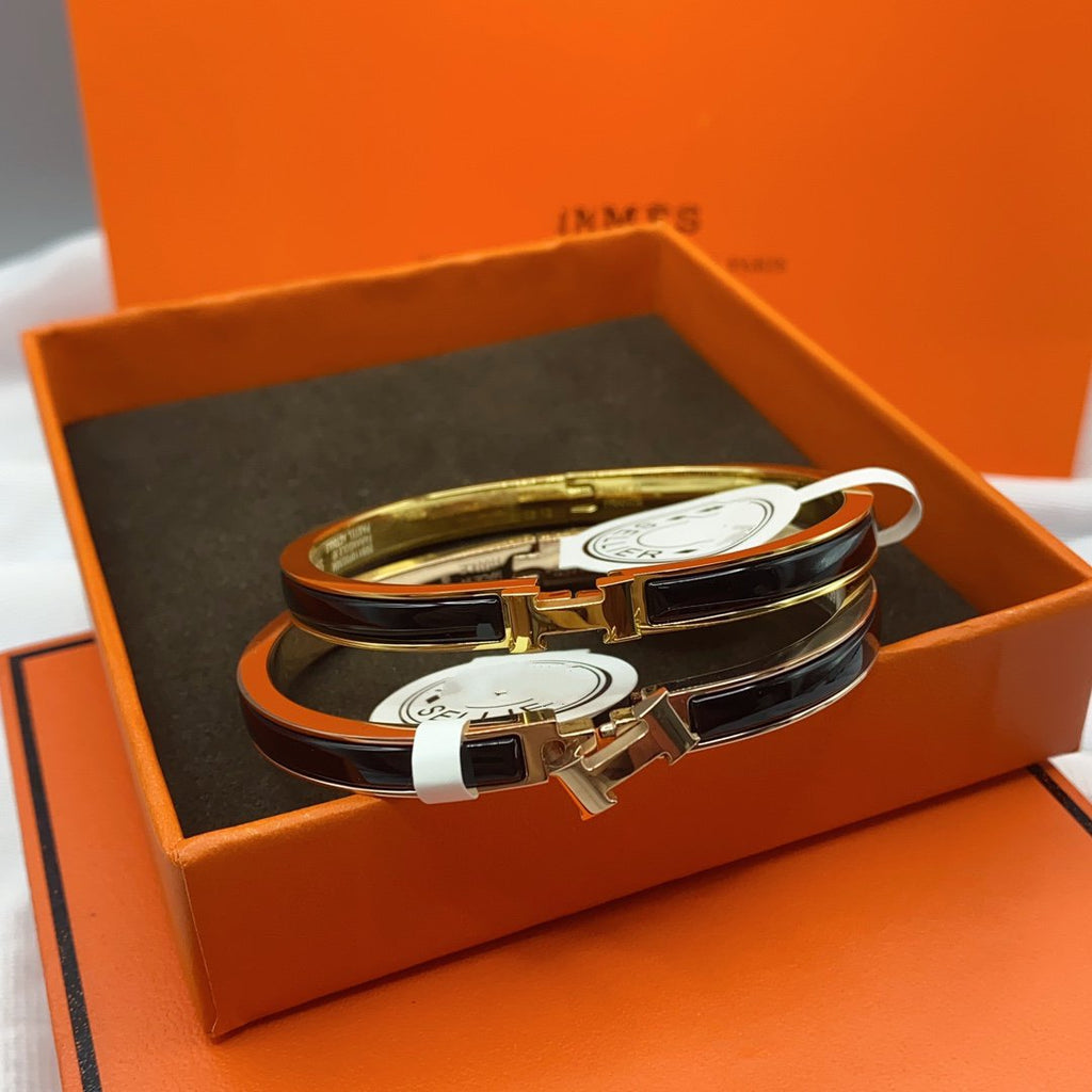 Aura CLASSIC HM CLIC BLACK 8MM ENAMEL BRACELET